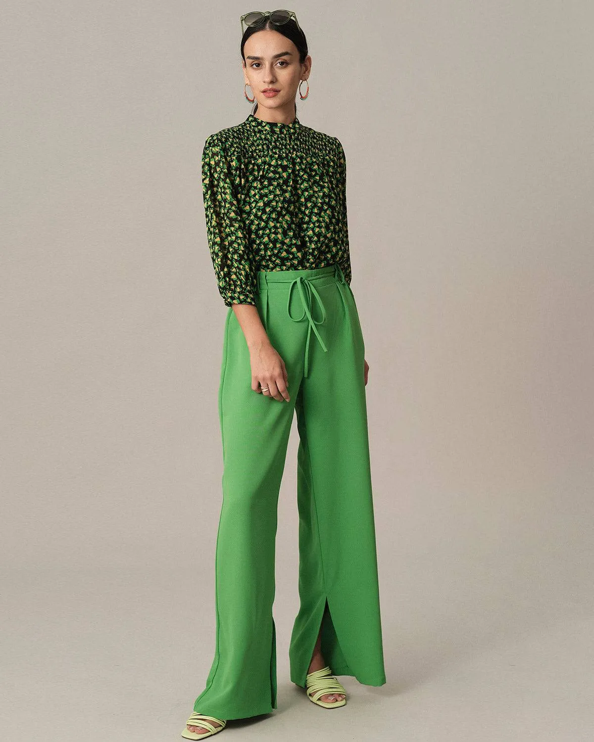 The Floral Puff Sleeve Ruched Blouse sold by rihoas product image thumbnail 3