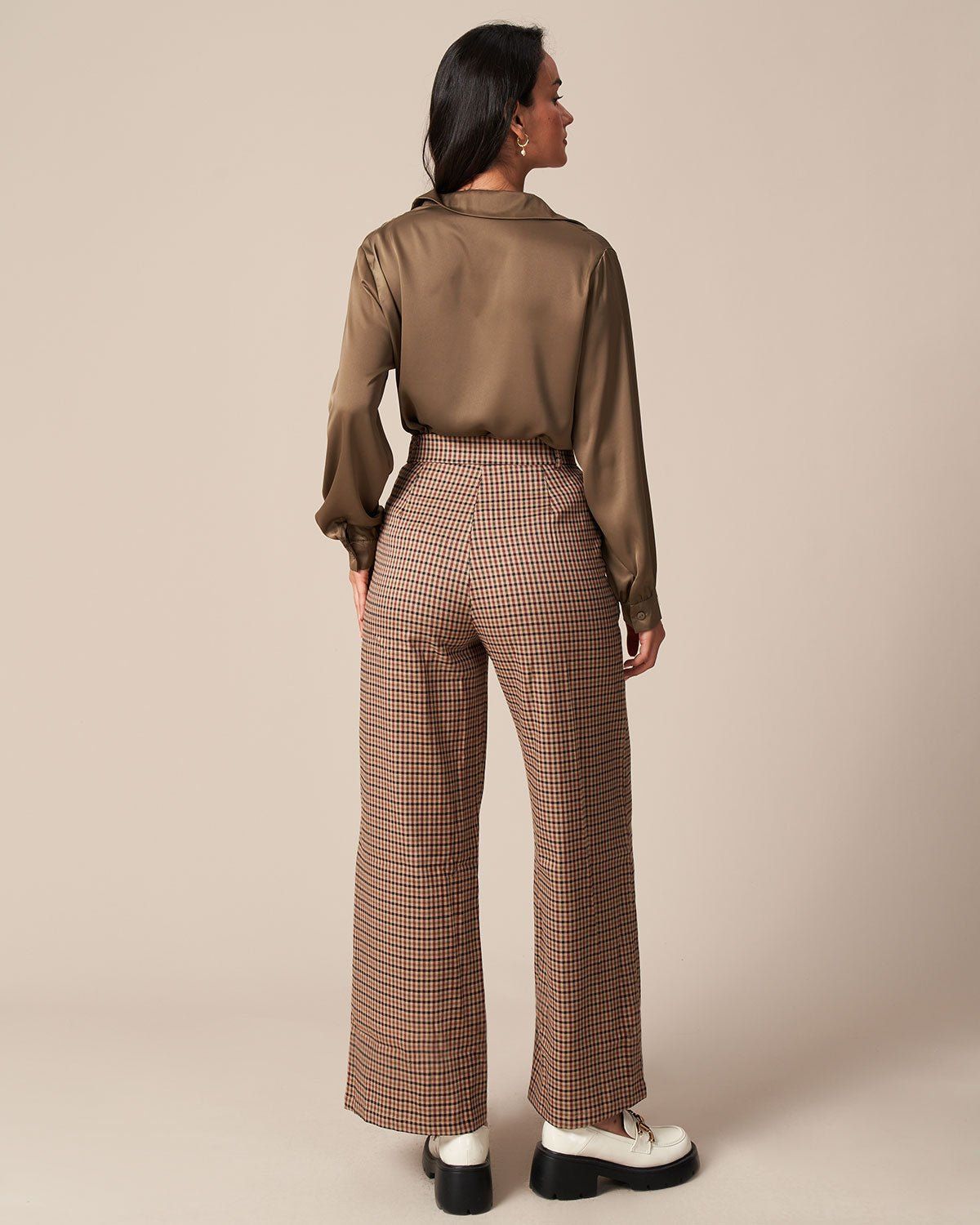 The Solid Button Up Long Sleeve Satin Shirt sold by rihoas product image thumbnail 6