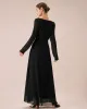 The Black Cowl Neck Long Sleeve Maxi Dress sold by rihoas