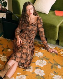The Cowl Neck Long Sleeve Maxi Dress sold by rihoas