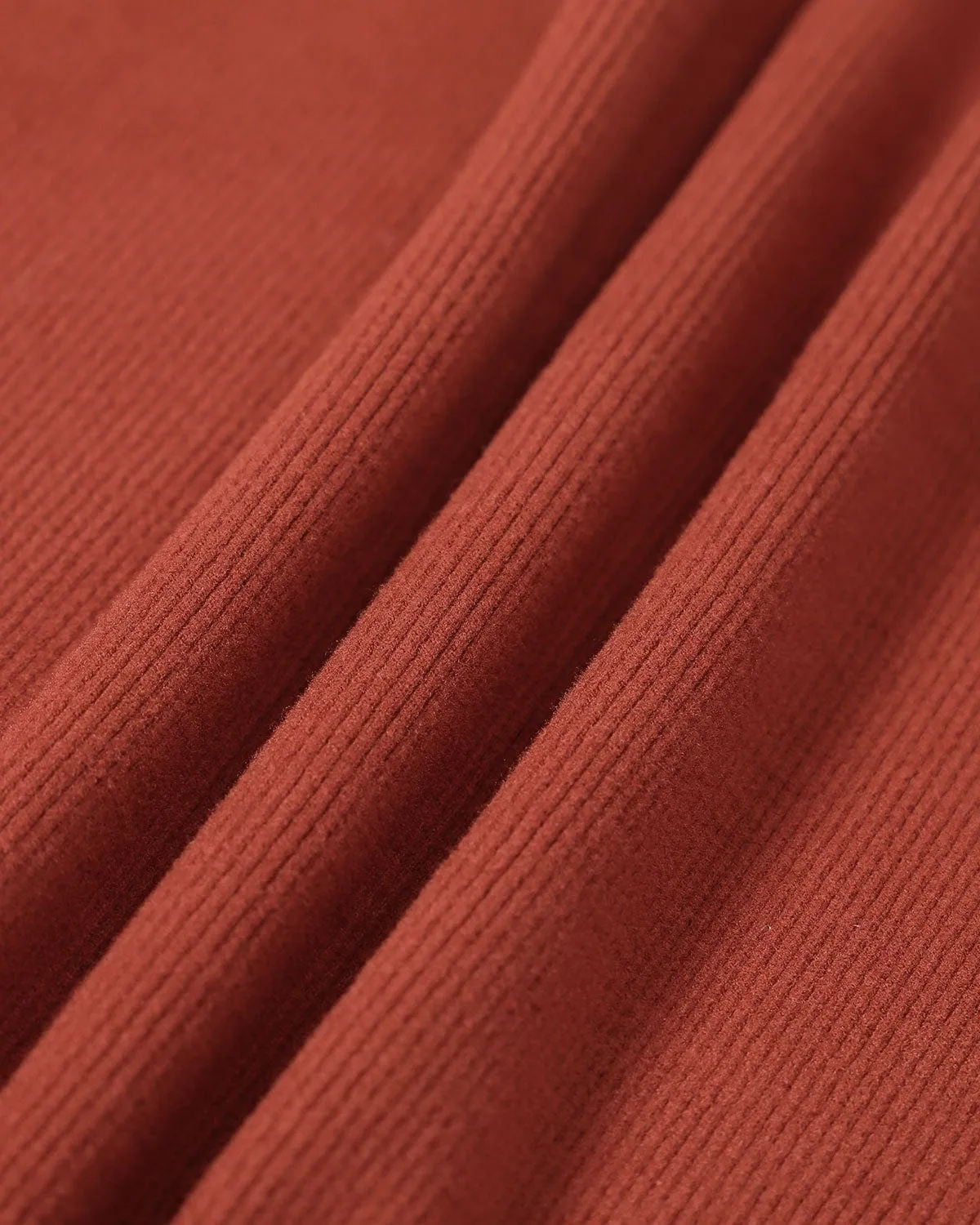 The Brick Red High Neck Cutout Knit Top sold by rihoas product image thumbnail 2