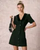 The Black Shawl Collar Velvet Mini Dress sold by rihoas