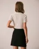 The Nude V Neck Button Pointelle Knit Tee sold by rihoas