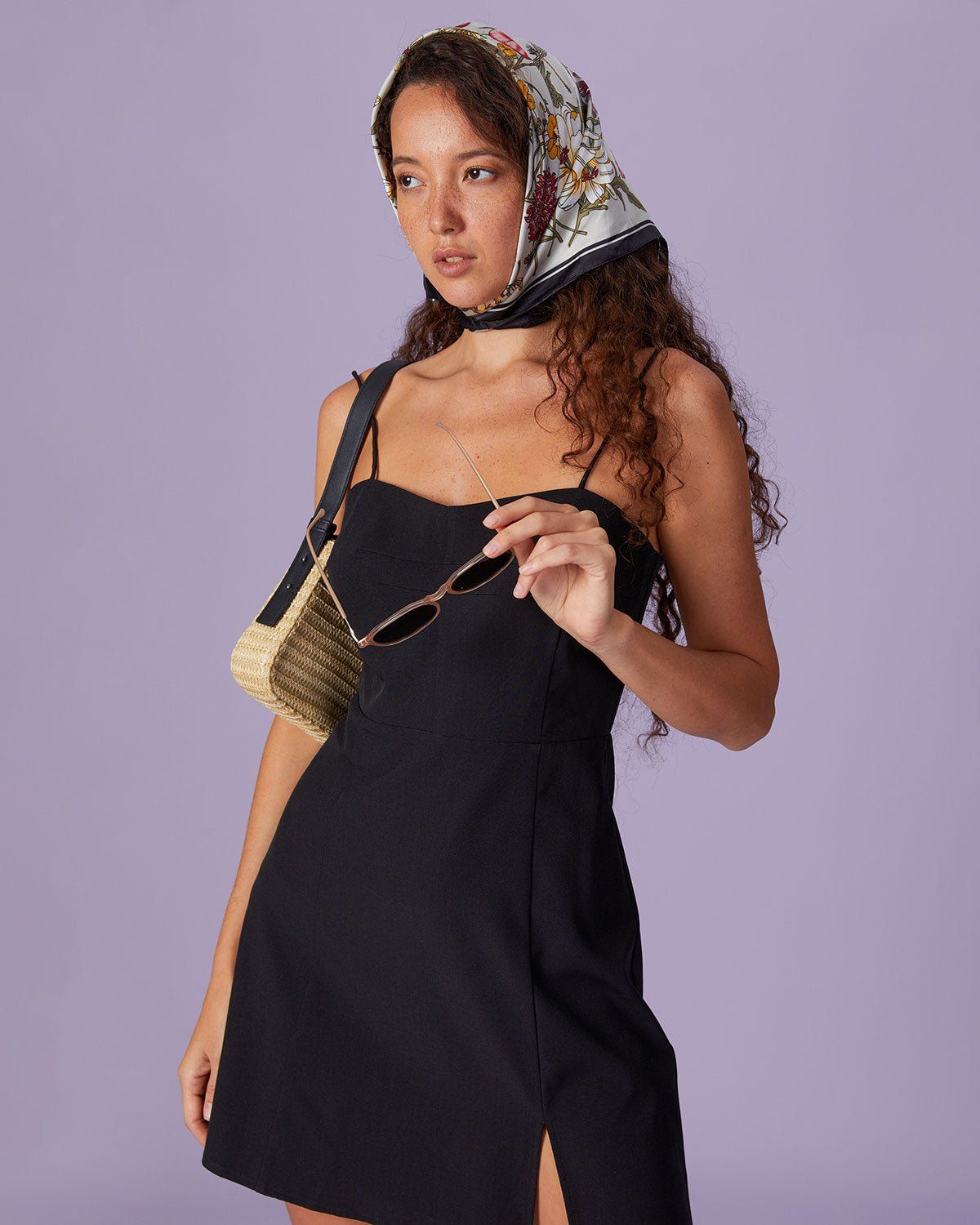 The Black Sweetheart Neck A-Line Mini Dress sold by rihoas product image thumbnail 3