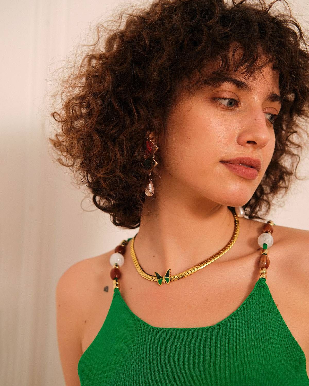 The Beaded Strap Solid Tank Top sold by rihoas product image thumbnail 2