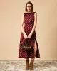 The Polka Dot Sleeveless Slit Midi Dress sold by rihoas