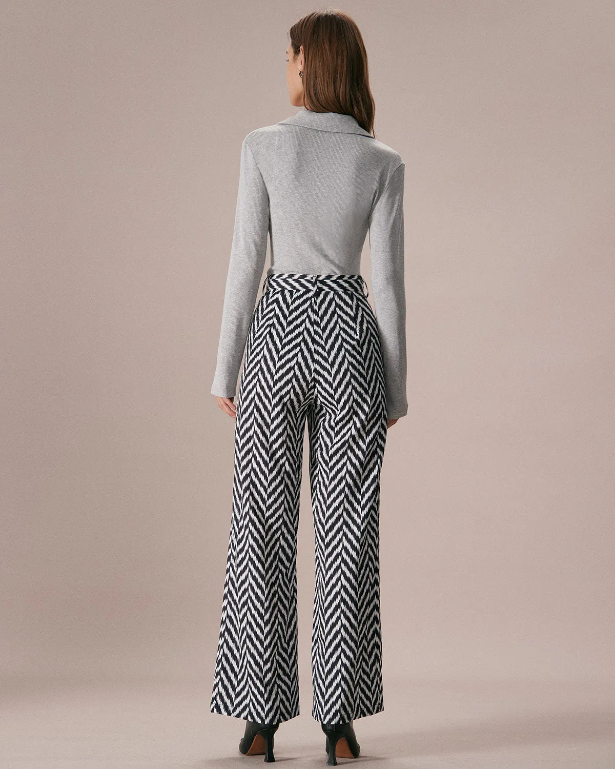 The Grey Lapel Button Down Ribbed Knit Top sold by rihoas product image thumbnail 5