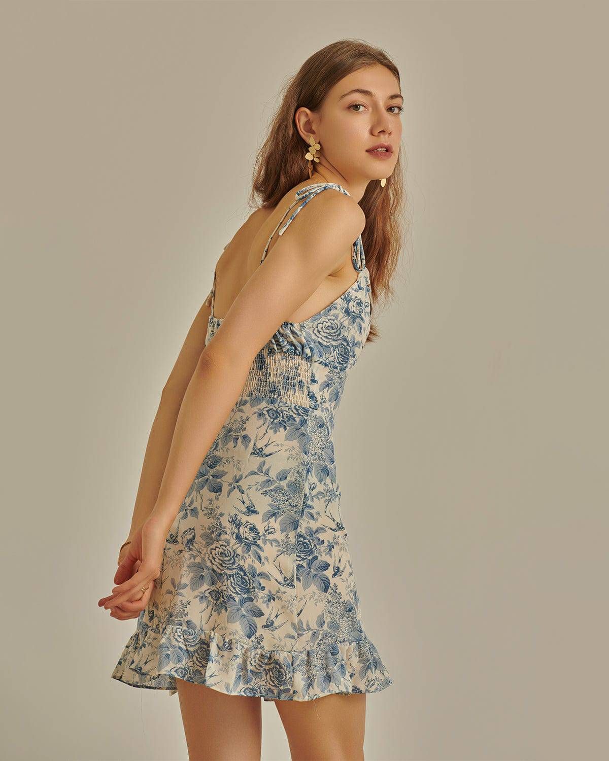 The Vintage Floral Mini Dress sold by rihoas product image thumbnail 4