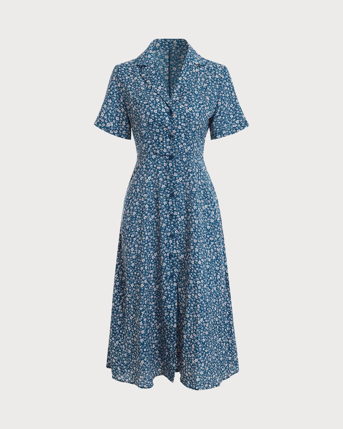 The Button-up V Neck Midi Dress sold by rihoas product image thumbnail 7