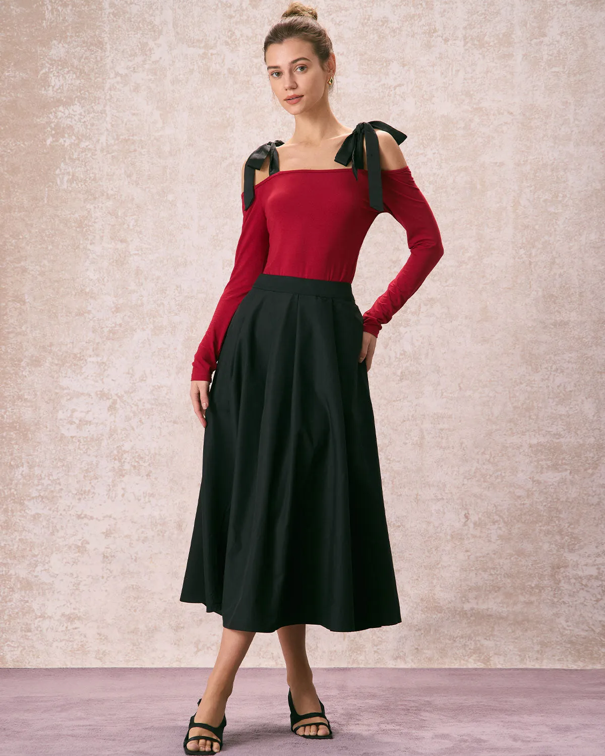 The Tie Strap Off-the-shoulder Tee sold by rihoas product image thumbnail 5