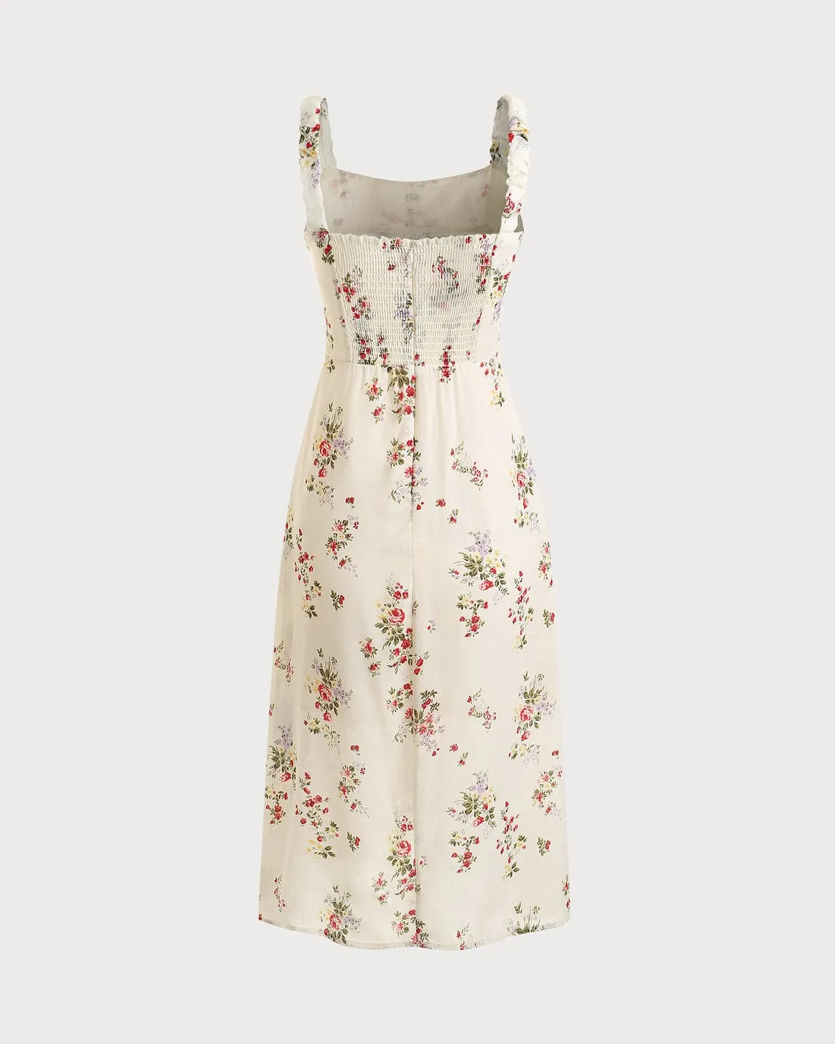 The Elasticized Shoulder Straps Floral Dress sold by rihoas product image thumbnail 3