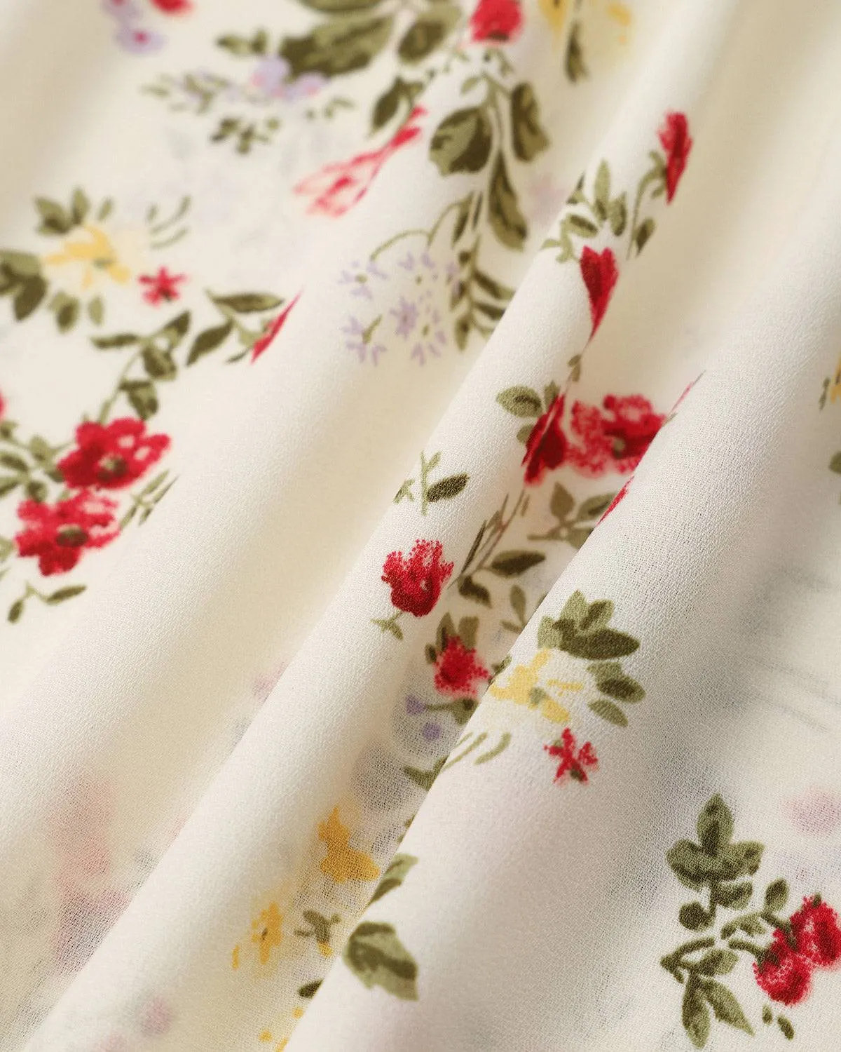 The Elasticized Shoulder Straps Floral Dress sold by rihoas product image thumbnail 2