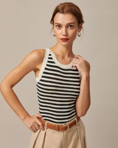 The Khaki High Waisted Pleated Straight Pants sold by rihoas