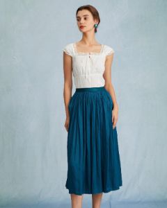 The White Sleeveless Ruched Lace Trim Tank Top sold by rihoas