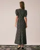 The Black V Neck Floral Puff Sleeve Maxi Dress sold by rihoas