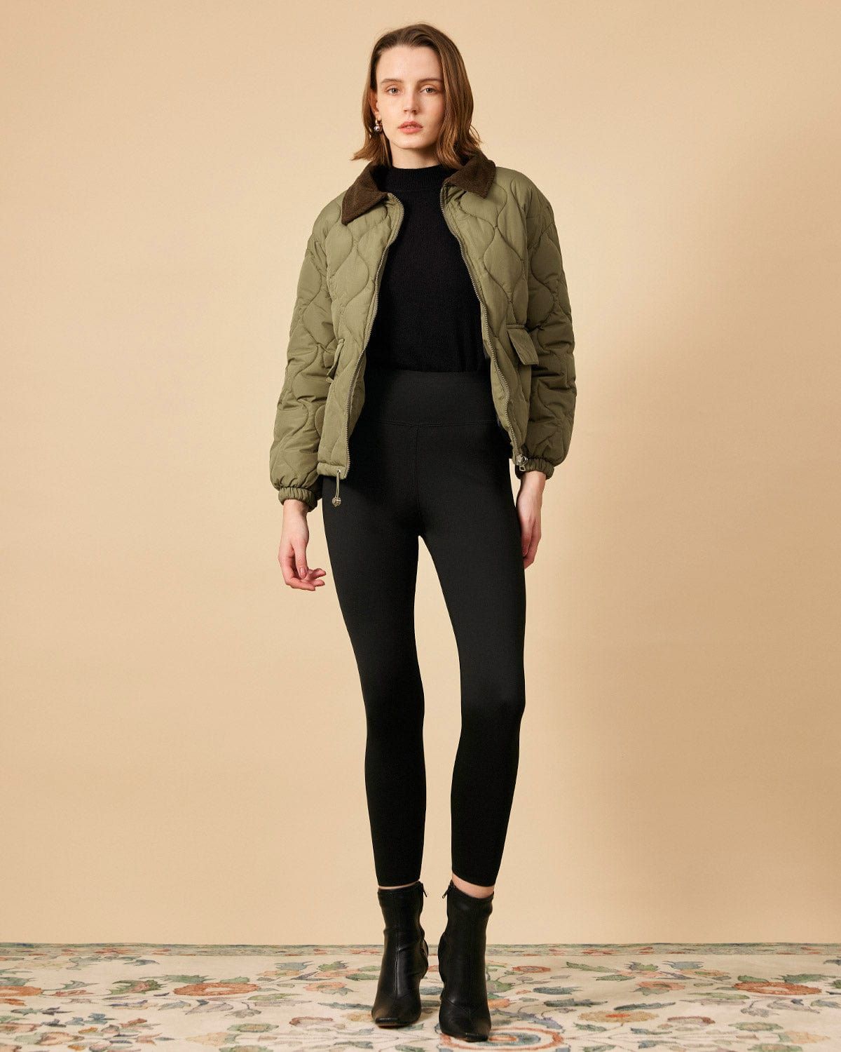 The Black Elastic High Waisted Skinny Legging sold by rihoas product image thumbnail 2