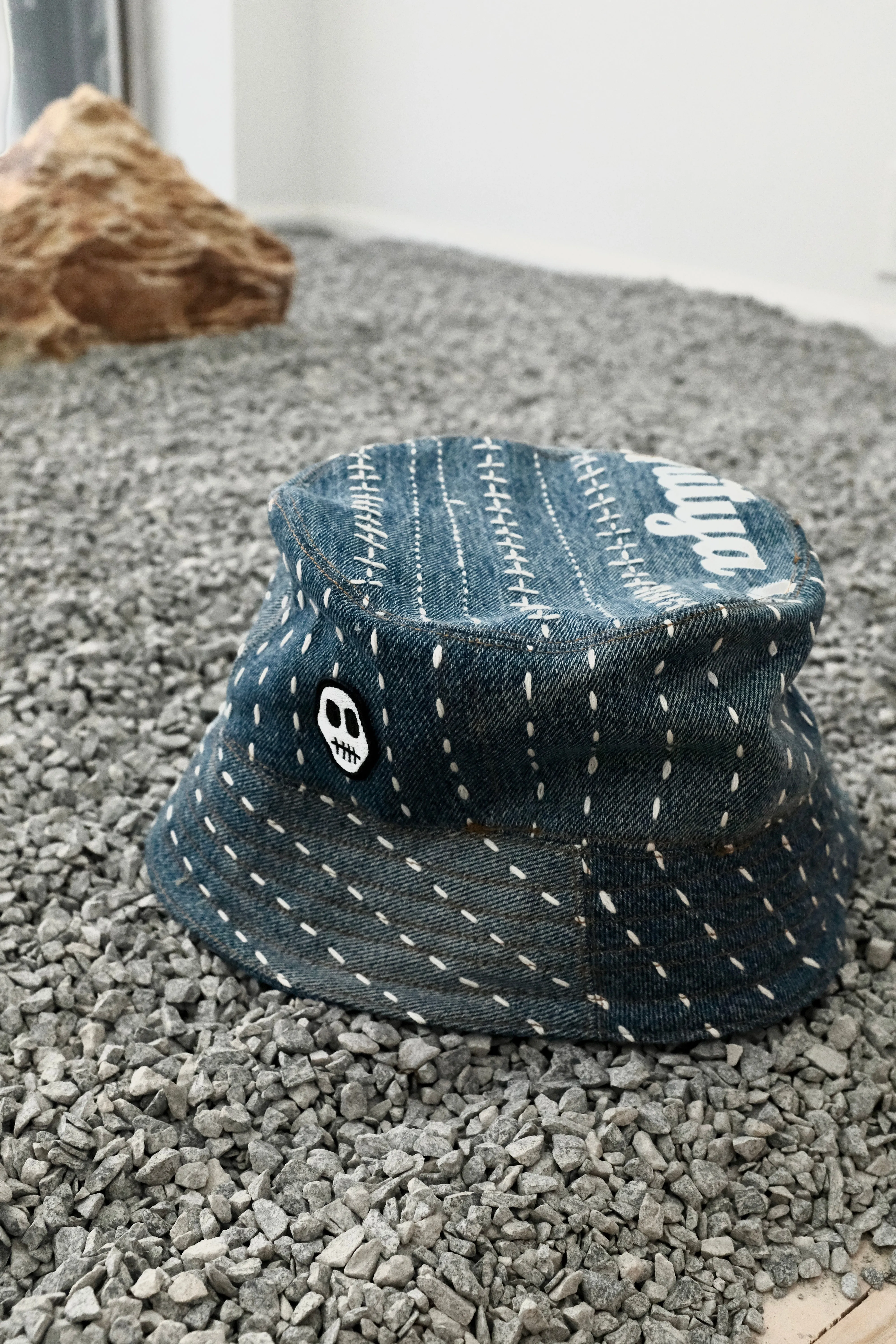 Sashiko Denim Bucket Hat sold by ANITYA FANTOME product image thumbnail 3