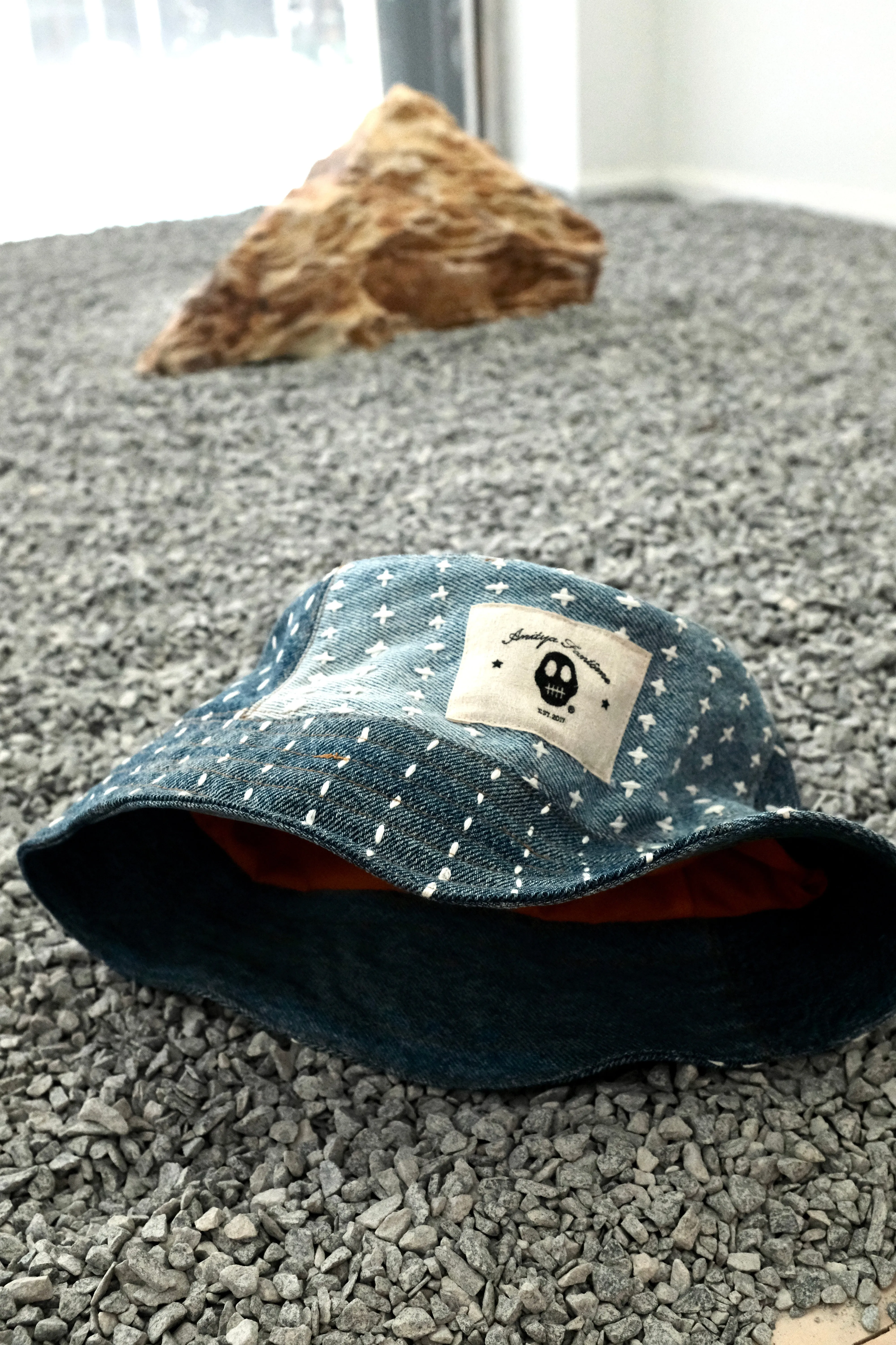 Sashiko Denim Bucket Hat sold by ANITYA FANTOME product image thumbnail 4