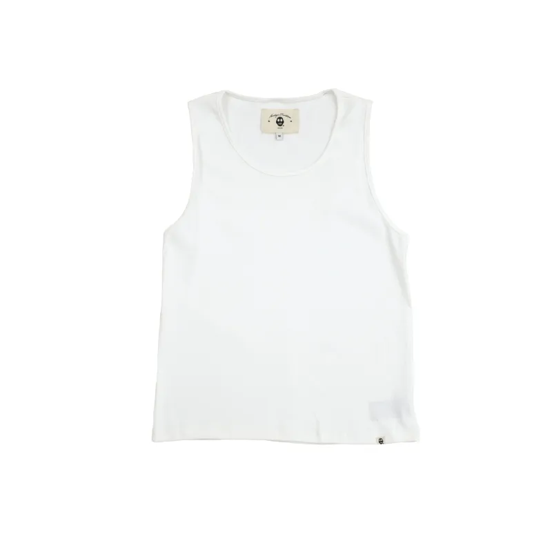 Woven Label Tank Top - White made by ANITYA FANTOME