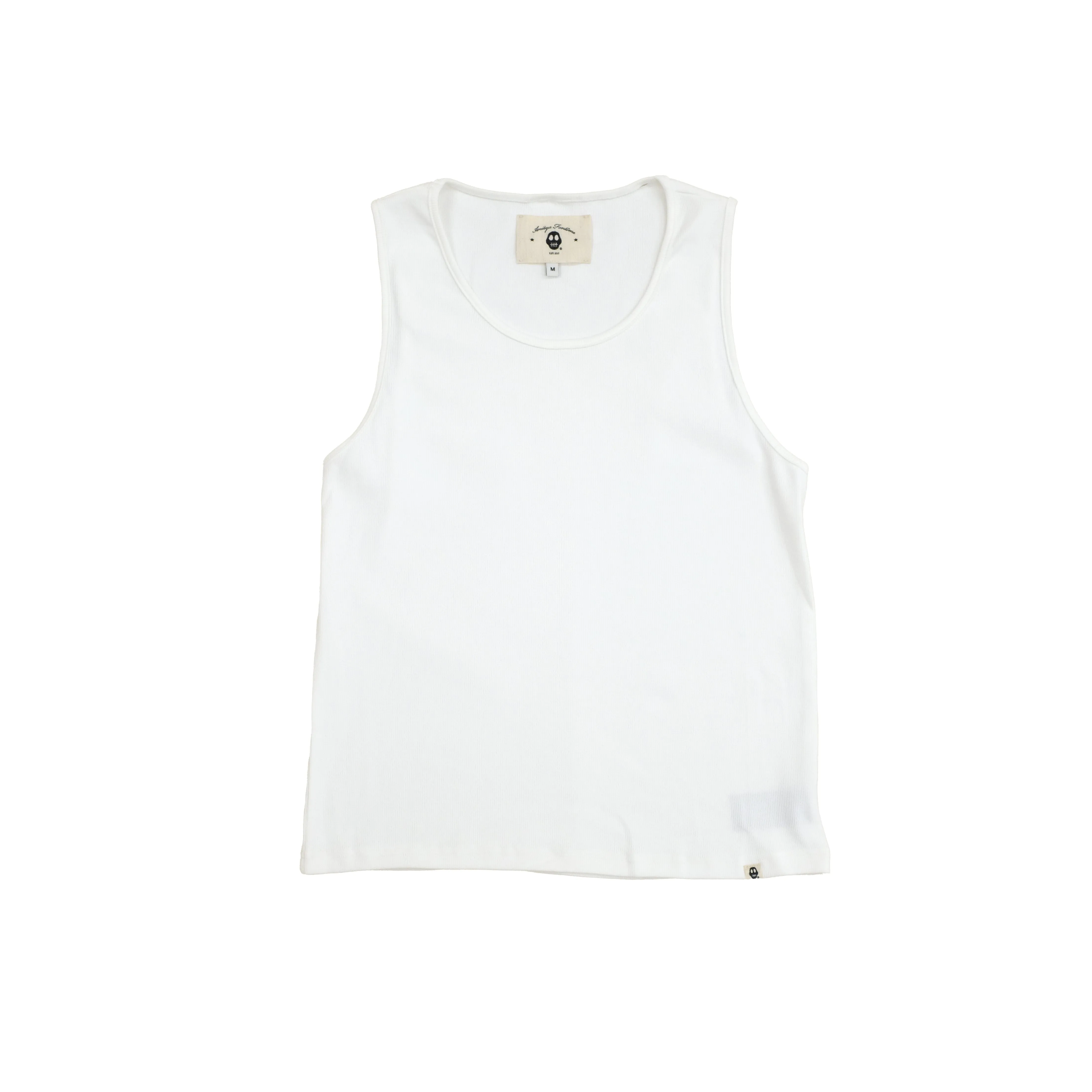Woven Label Tank Top - White sold by ANITYA FANTOME