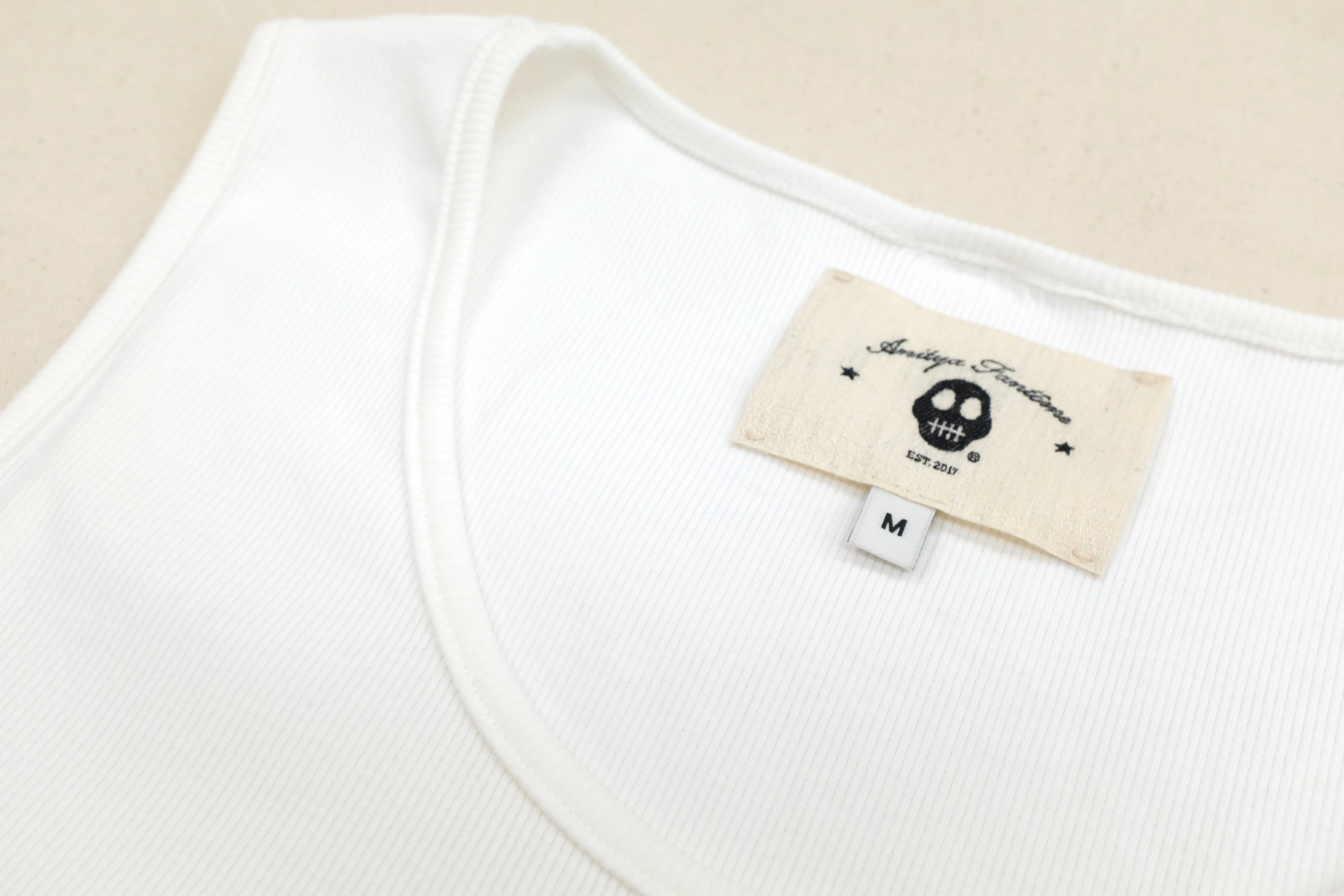 Woven Label Tank Top - White sold by ANITYA FANTOME product image thumbnail 2