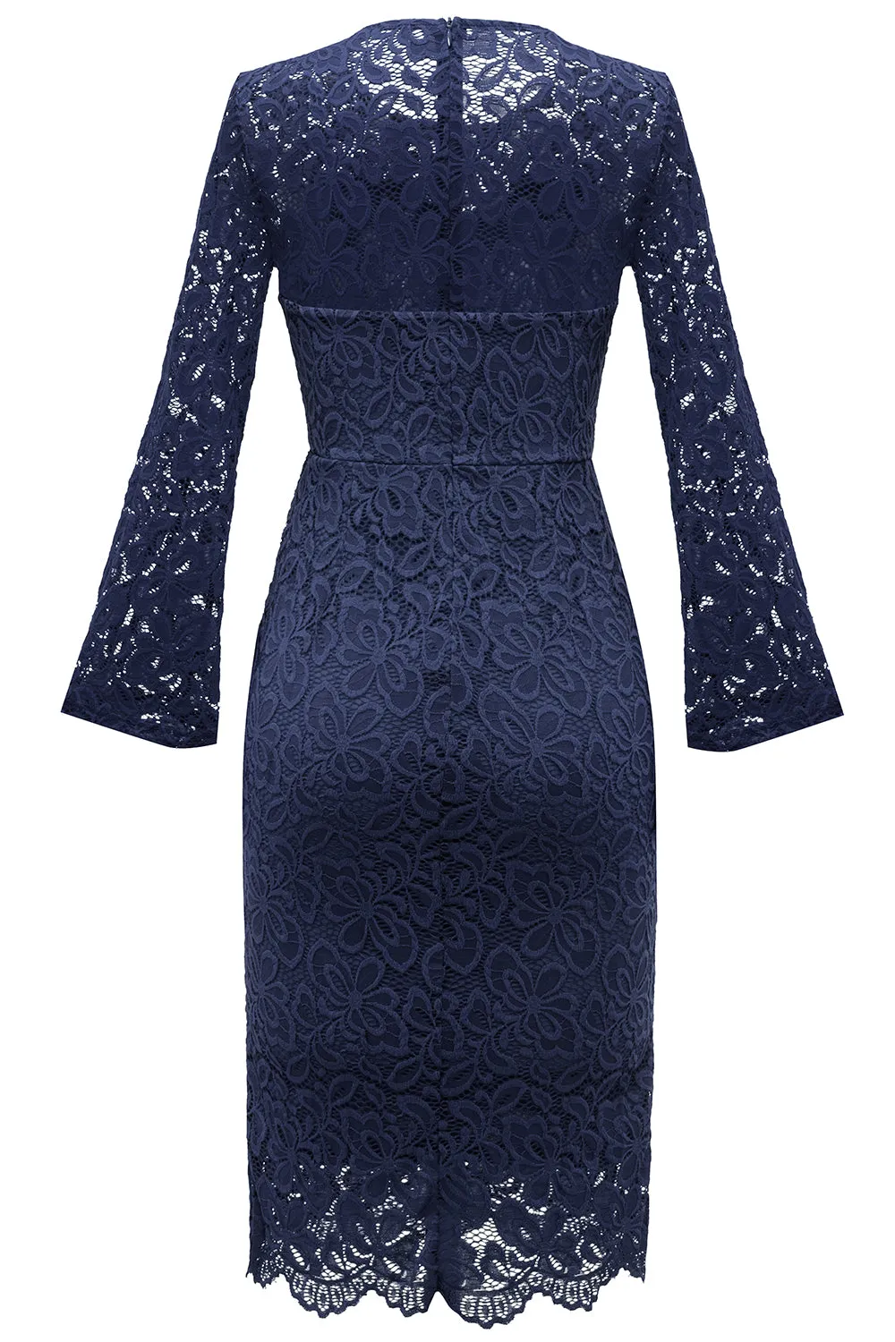 Navy Bodycon Lace Formal Dress sold by Zapaka product image thumbnail 2