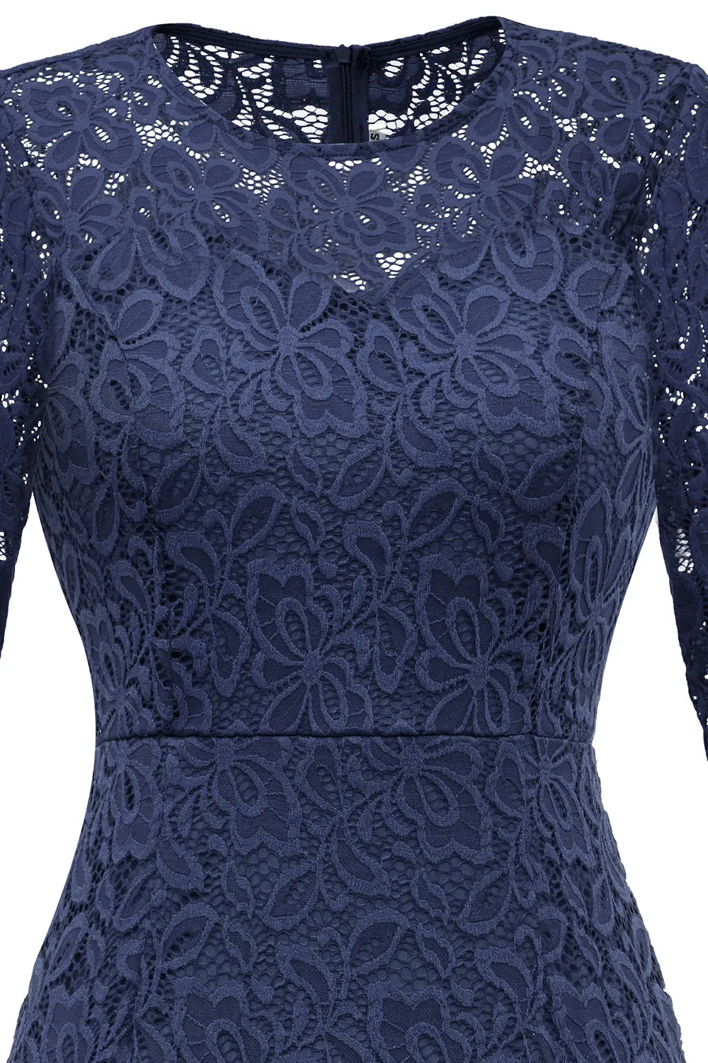 Navy Bodycon Lace Formal Dress sold by Zapaka product image thumbnail 3