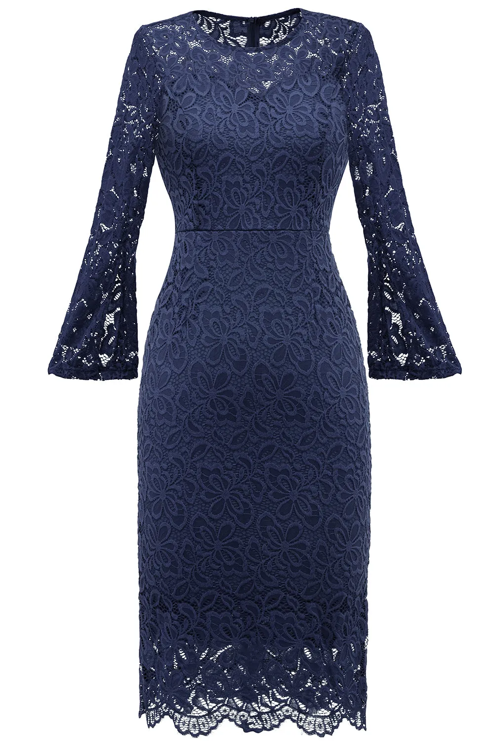 Navy Bodycon Lace Formal Dress sold by Zapaka