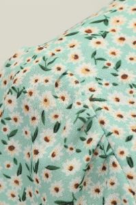 Light Green Floral 1950s Vintage Dress with Sleeves sold by Zapaka