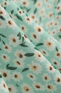 Light Green Floral 1950s Vintage Dress with Sleeves sold by Zapaka