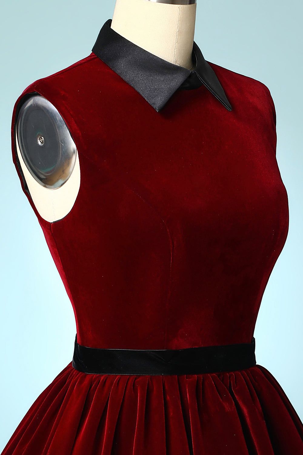Burgundy Velvet Short Dress sold by Zapaka product image thumbnail 3