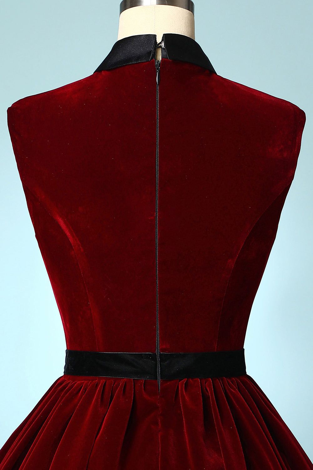 Burgundy Velvet Short Dress sold by Zapaka product image thumbnail 4