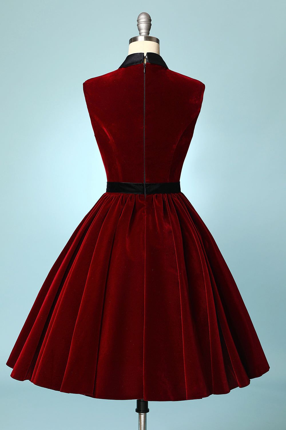 Burgundy Velvet Short Dress sold by Zapaka product image thumbnail 2