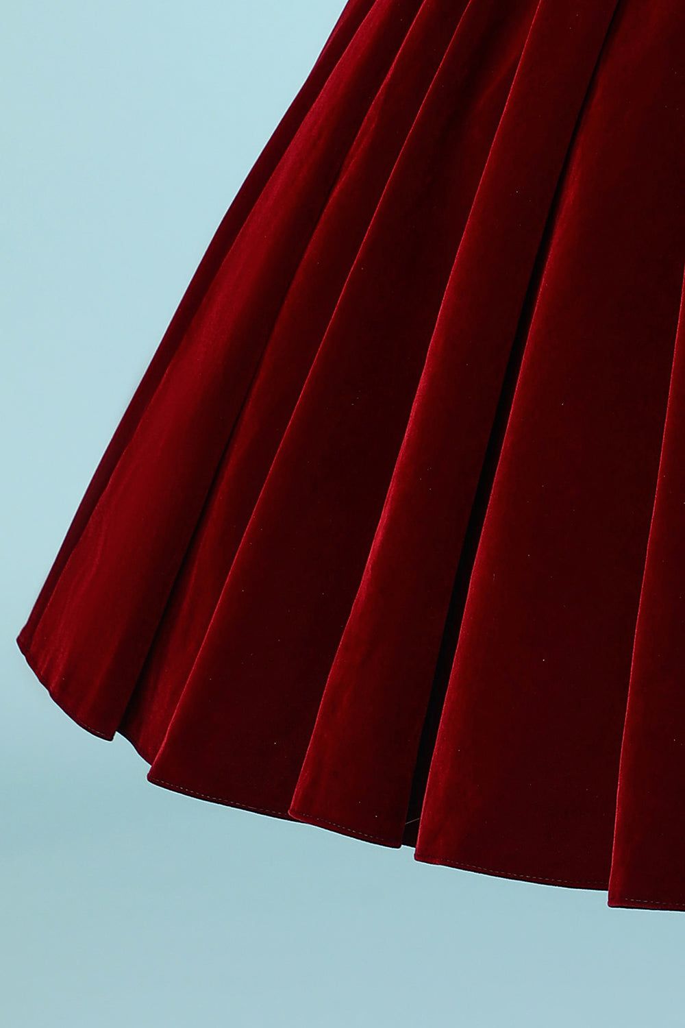 Burgundy Velvet Short Dress sold by Zapaka product image thumbnail 5