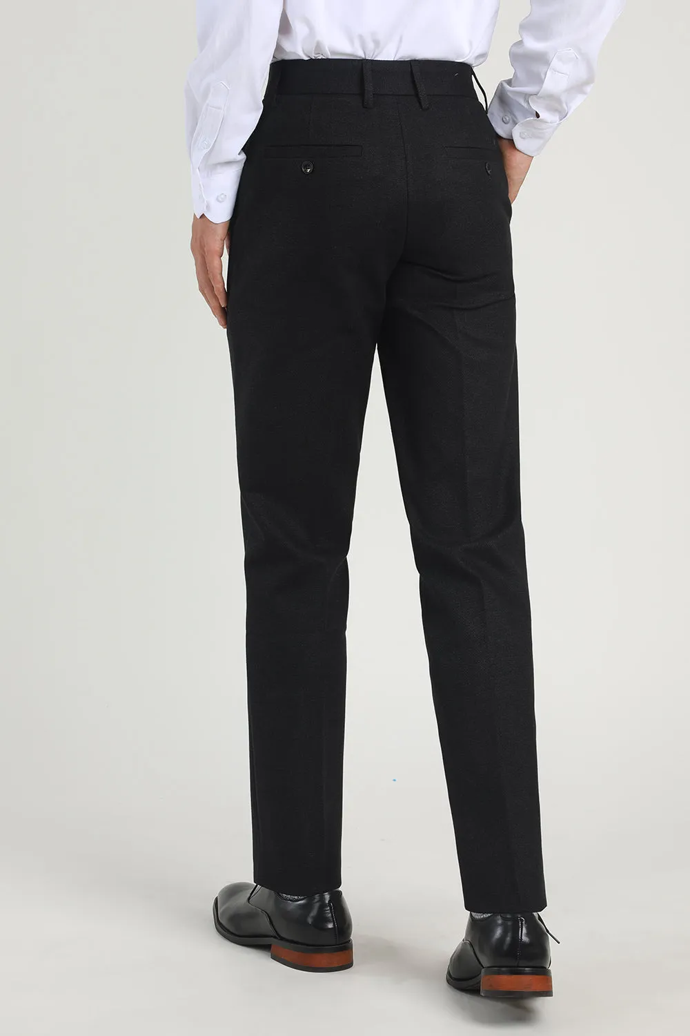 Black Straight Leg Men's Suits Pants sold by Zapaka product image thumbnail 4