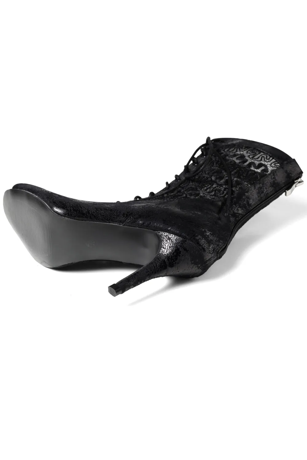 Black Open Toed Stiletto Heel Shoes sold by Zapaka product image thumbnail 3