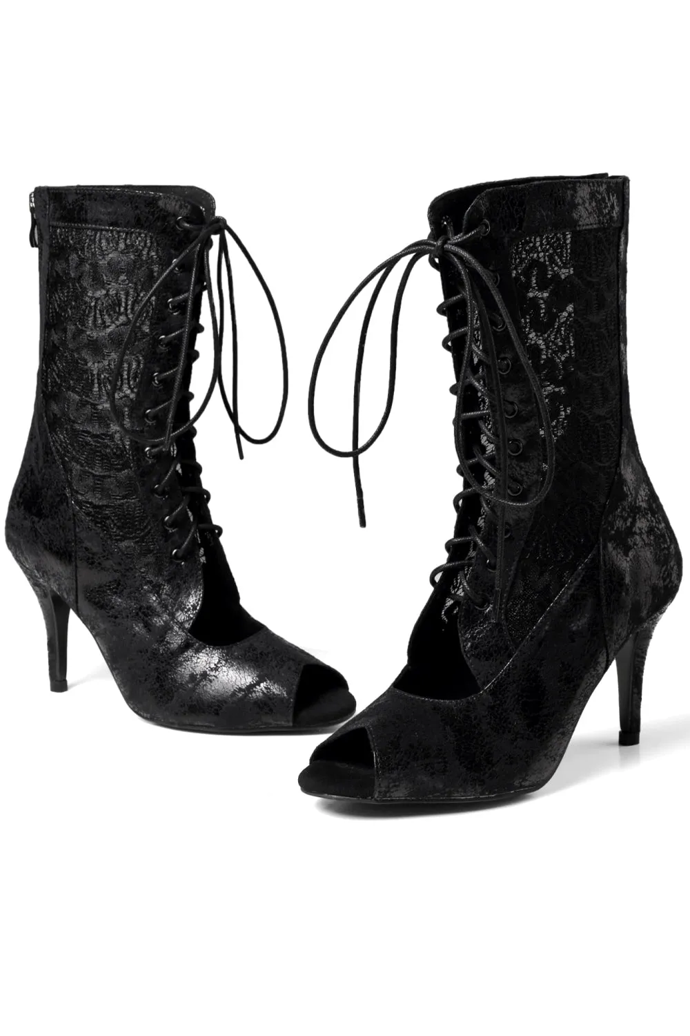 Black Open Toed Stiletto Heel Shoes sold by Zapaka