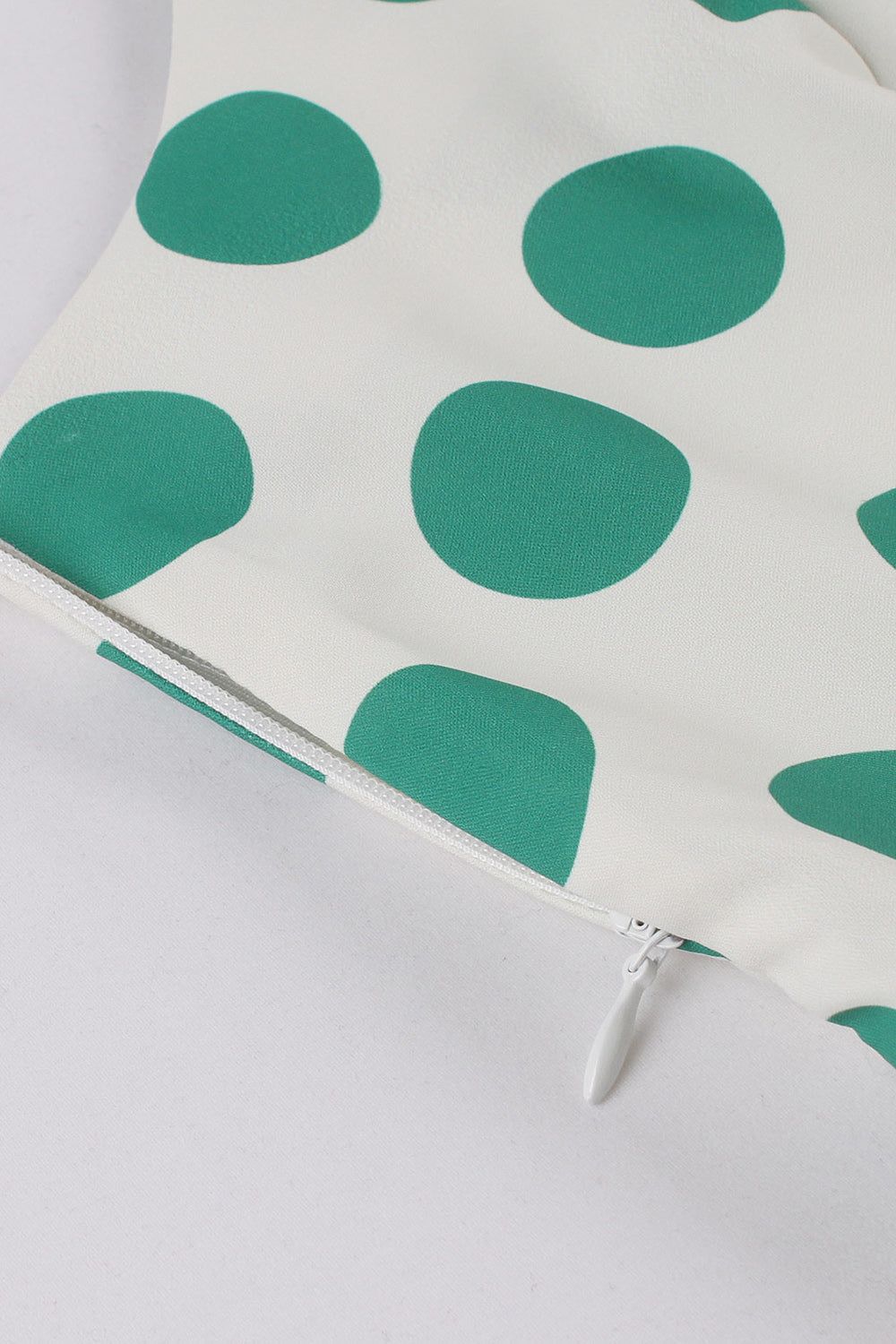 Spaghetti Straps Green Polka Dots 1950s Dress sold by Zapaka product image thumbnail 5