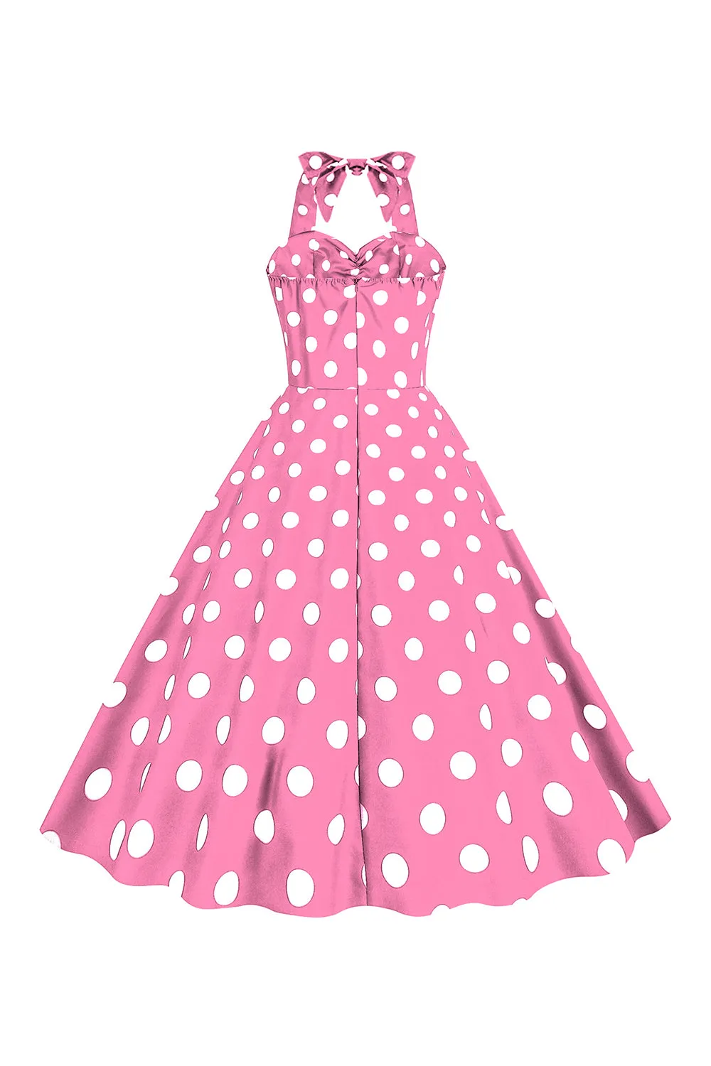 Pink Polka Dots Pin Up Vintage 1950s Dress sold by Zapaka product image thumbnail 2