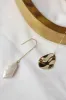 Natural Baroque Shaped Pearl Asymmetric Earrings sold by Zapaka