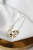 Natural Baroque Shaped Pearl Asymmetric Earrings sold by Zapaka