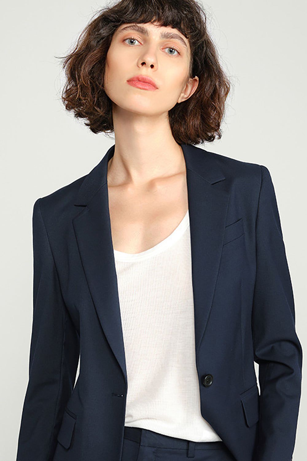 Black Notched Lapel Single Breasted Women Party Blazer sold by Zapaka product image thumbnail 2