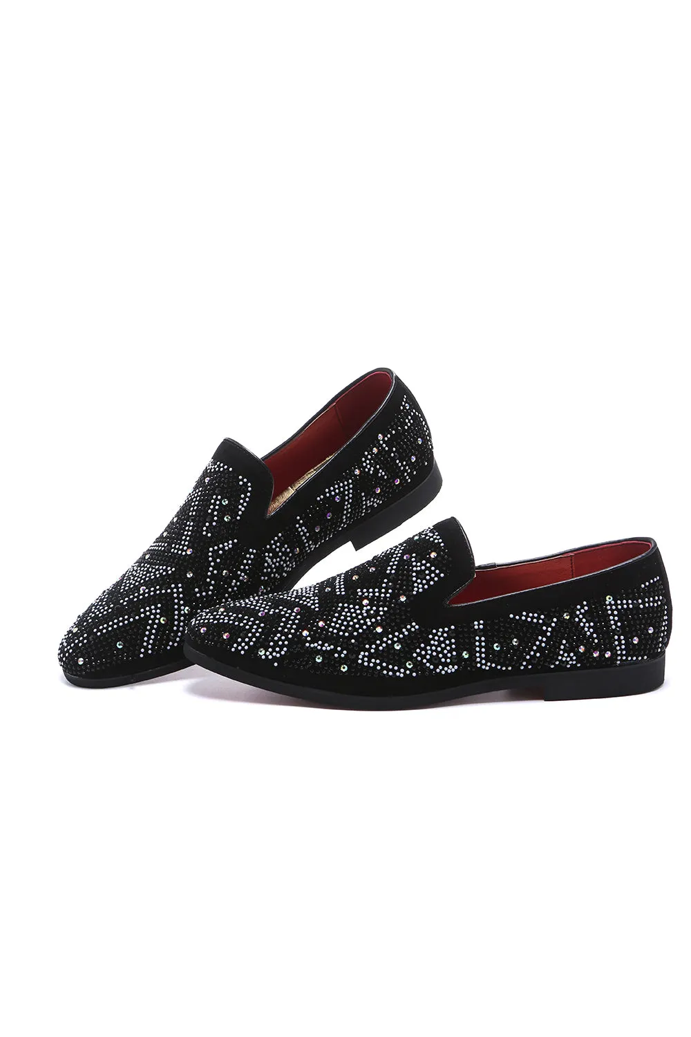 Black Beaded Slip-On Party Men's Shoes sold by Zapaka product image thumbnail 2