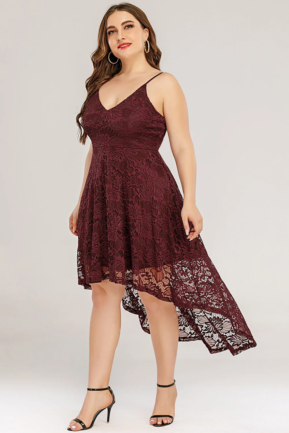 High low Lace Plus Size Dress sold by Zapaka