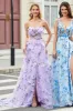 Gorgeous A Line Spaghetti Straps Lilac Long Prom Dress with 3D Flowers sold by Zapaka