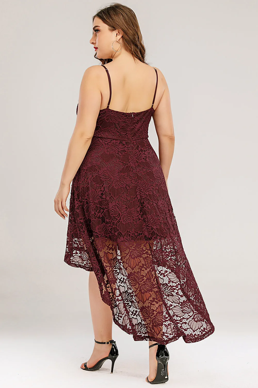 High low Lace Plus Size Dress sold by Zapaka product image thumbnail 2