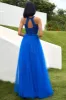 Royal Blue Tulle Prom Dress with Appliques sold by Zapaka