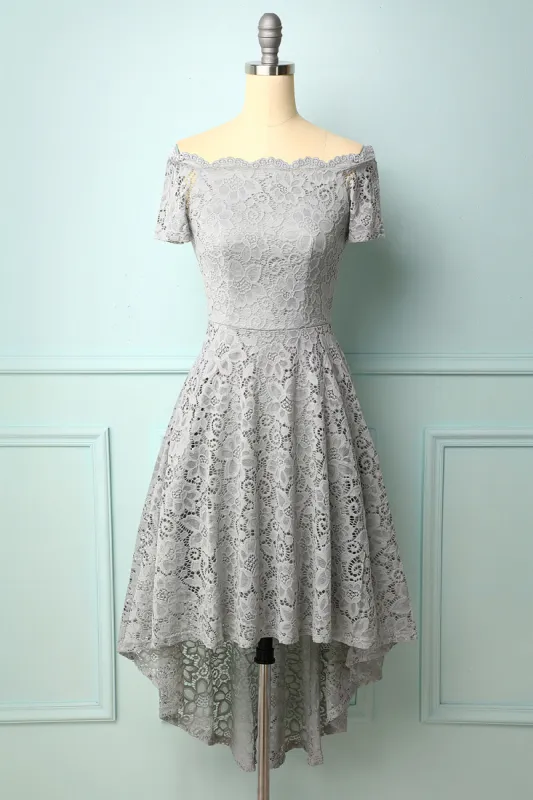 Grey Off the Shoulder Dress sold by Zapaka