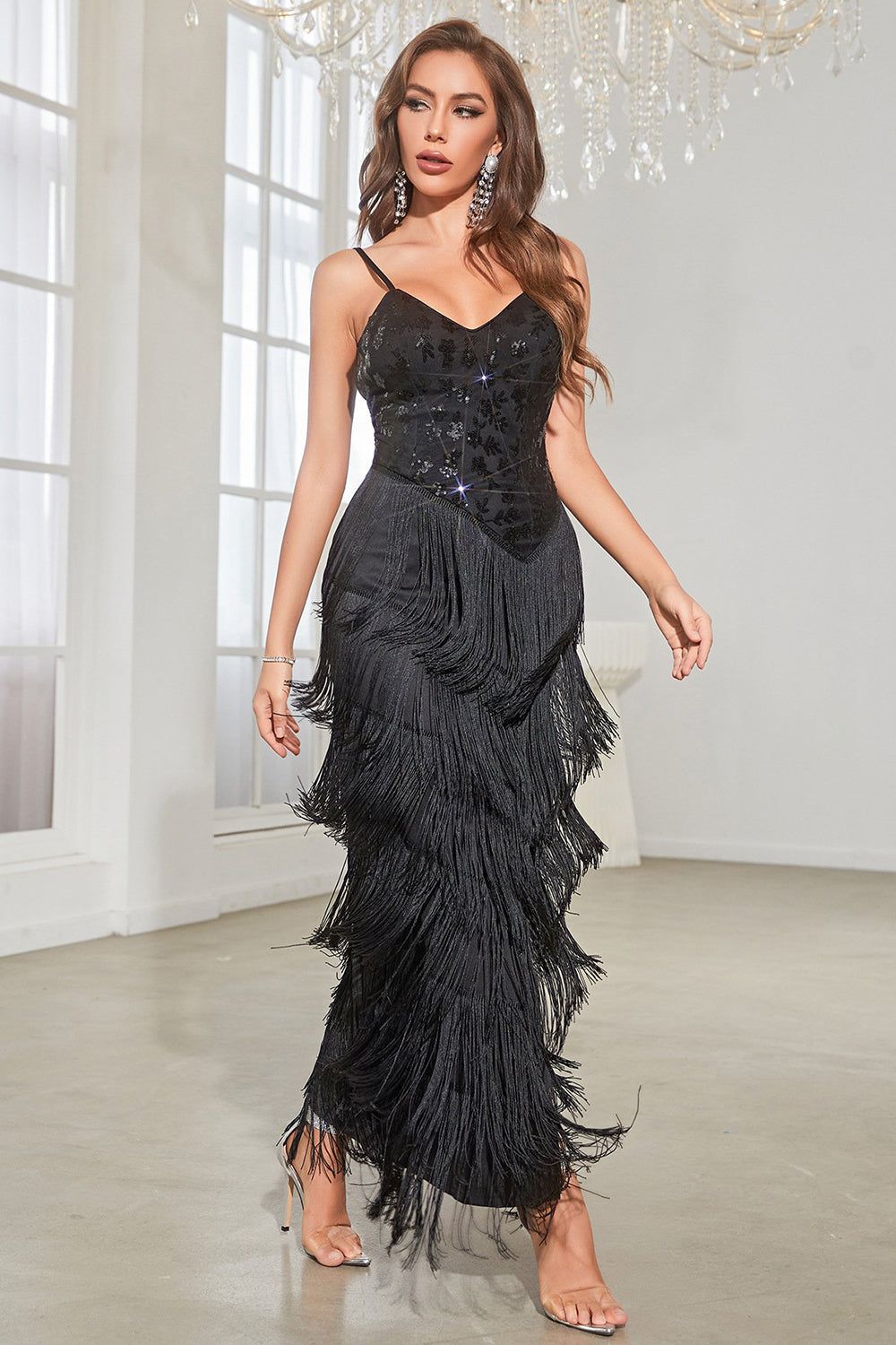 Spaghetti Straps Black Homecoming Dress with Slit sold by Zapaka product image thumbnail 5