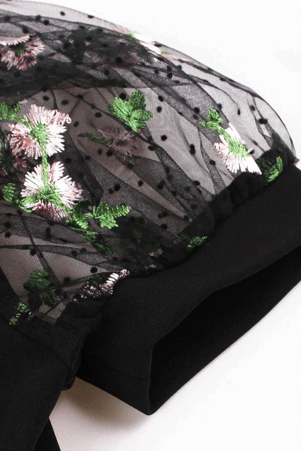 Black Swing 1950s Dress with Short Sleeves sold by Zapaka product image thumbnail 5